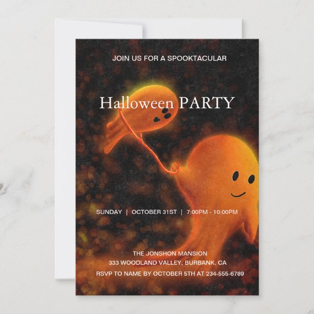 Spooktacular Dark Spuk House Halloween-Party Einladung (Vorderseite)