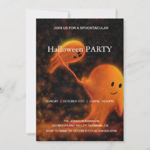 Spooktacular Dark Spuk House Halloween-Party Einladung