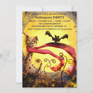 Spooktacular Dark Spuk House Halloween-Party I Einladung