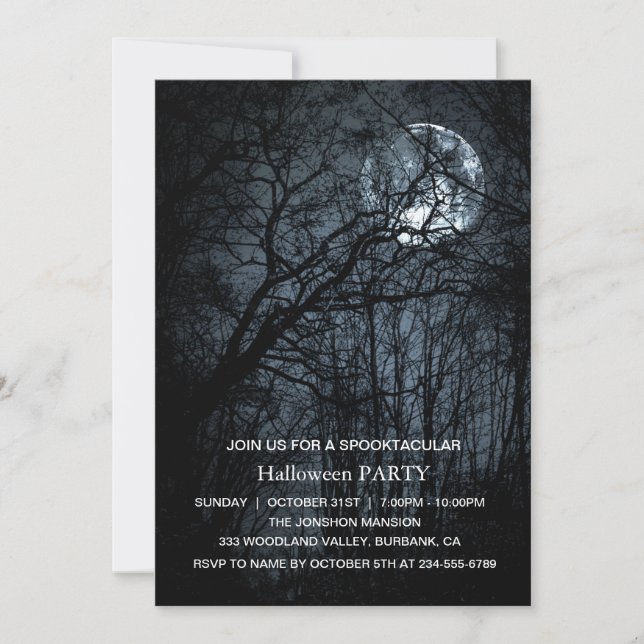Spooktacular Dark Spuk House Halloween-Party I Einladung (Vorderseite)