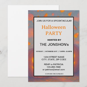 Spooktacular Dark Spuk House Halloween-Party I Einladung