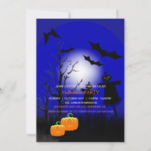 Spooktacular Dark Spuk House Halloween-Party I Einladung