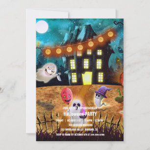Spooktacular Dark Spuk House Halloween-Party I Einladung