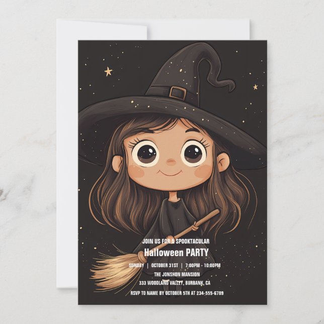 Spooktacular Dark Spuk House Halloween-Party I Einladung (Vorderseite)
