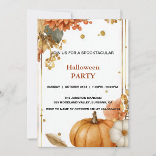 Spooktacular Dark Spuk House Halloween-Party I Einladung