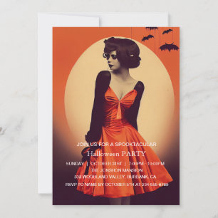 Spooktacular Dark Spuk House Halloween-Party I Einladung