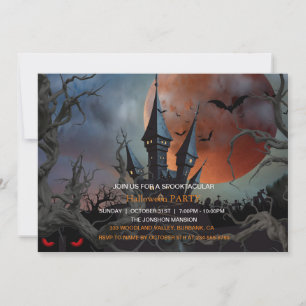 Spooktacular Dark Spuk House Halloween-Party I Einladung