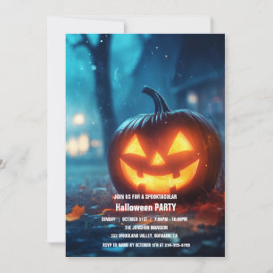 Spooktacular Dark Spuk House Halloween-Party I Einladung