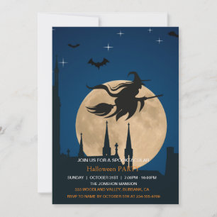 Spooktacular Dark Spuk House Halloween-Party I Einladung