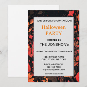 Spooktacular Dark Spuk House Halloween-Party I Einladung