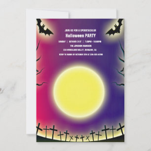Spooktacular Dark Spuk House Halloween-Party I Einladung