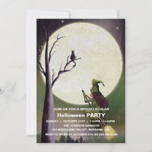Spooktacular Dark Spuk House Halloween-Party I Einladung