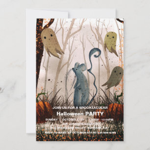 Spooktacular Dark Spuk House Halloween-Party I Einladung