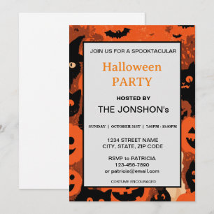 Spooktacular Dark Spuk House Halloween-Party I Einladung