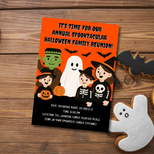 Spooktacular Family Halloween Wiedersehen Einladun Einladung