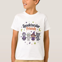 Spooktacular Friends Kids Halloween Tee