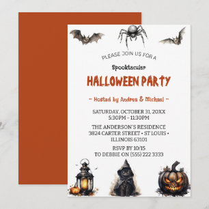 Spooktacular Full Moon Halloween Beängstigendes Pa Einladung