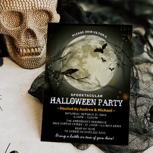 Spooktacular Full Moon Halloween-Party Einladung