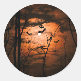 Spooktacular Full Moon Party Runder Aufkleber
