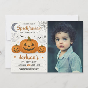 Spooktacular Geburtstagseinladung mit Foto Einladung