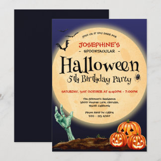 Spooktacular Halloween 5. Geburtstagsparty Einladung