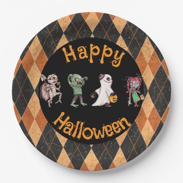 Spooktacular Halloween Bash Pappteller (Vorderseite)