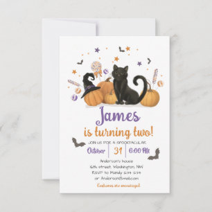 Spooktacular Halloween Candy Birthday Einladung