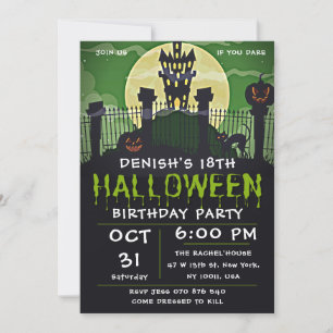 Spooktacular Halloween Geburtstagsparty Einladung