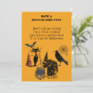 Spooktacular Halloween Gedicht Black Cat Raven Hex