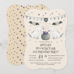 Spooktacular Halloween Ghost Geburtstagsparty Invi Einladung