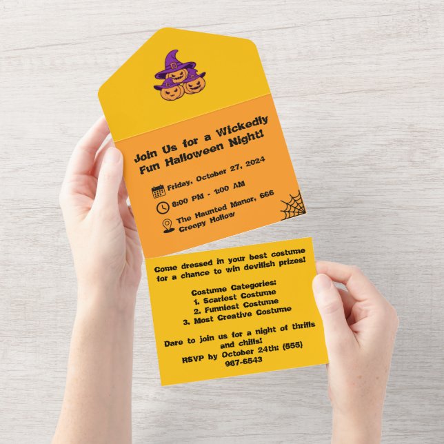 Spooktacular Halloween-Party Einladung (Abreißen)