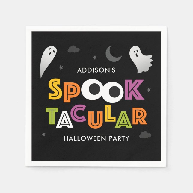 Spooktacular Halloween-Party Napkins Serviette (Vorderseite)