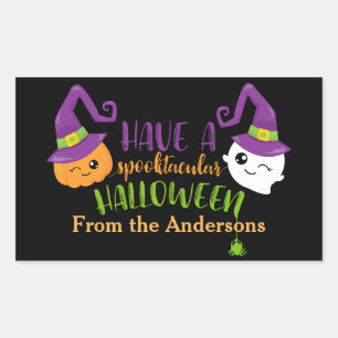 Spooktacular Halloween-Party Personalisiert Gefall Rechteckiger Aufkleber