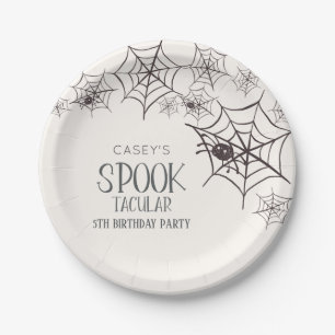 Spooktacular Halloween Party Spider Webs Pappteller
