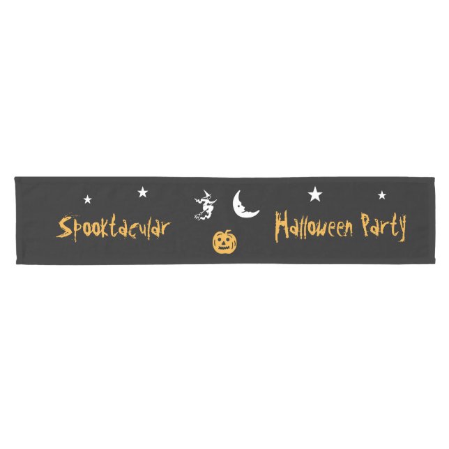 Spooktacular Halloween Table Runner von RoseWrits Kurzer Tischläufer (Horizontal)