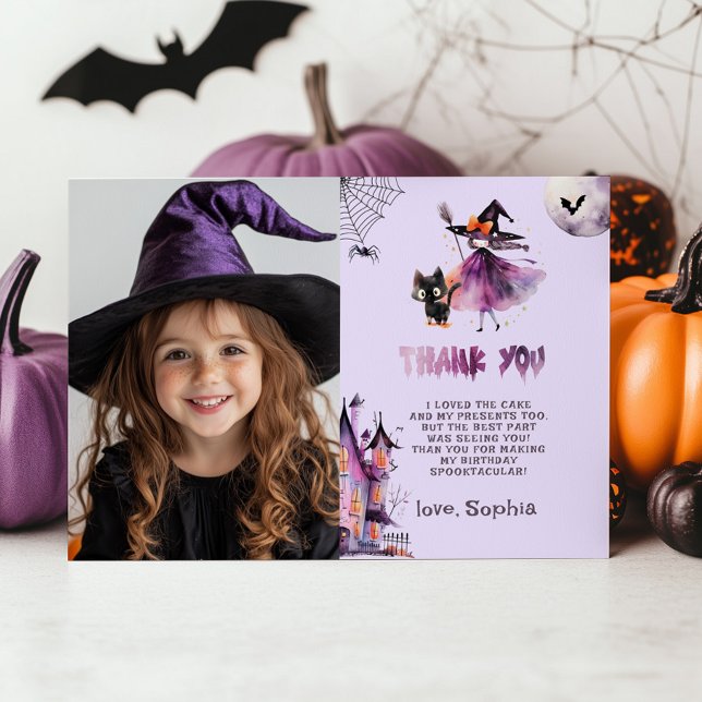 Spooktacular Hexenkarte Halloween-Party Danke Kart Einladung (Von Creator hochgeladen)