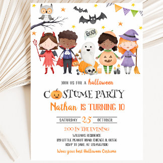 Spooktacular Kostüm Party Halloween Geburtstag Einladung