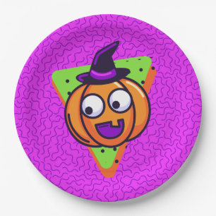 Spooktacular Kürbis-Halloween-Teller - Lila Pappteller