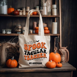 Spooktacular Lehrerin Halloween Fall Einzigartiges Tragetasche