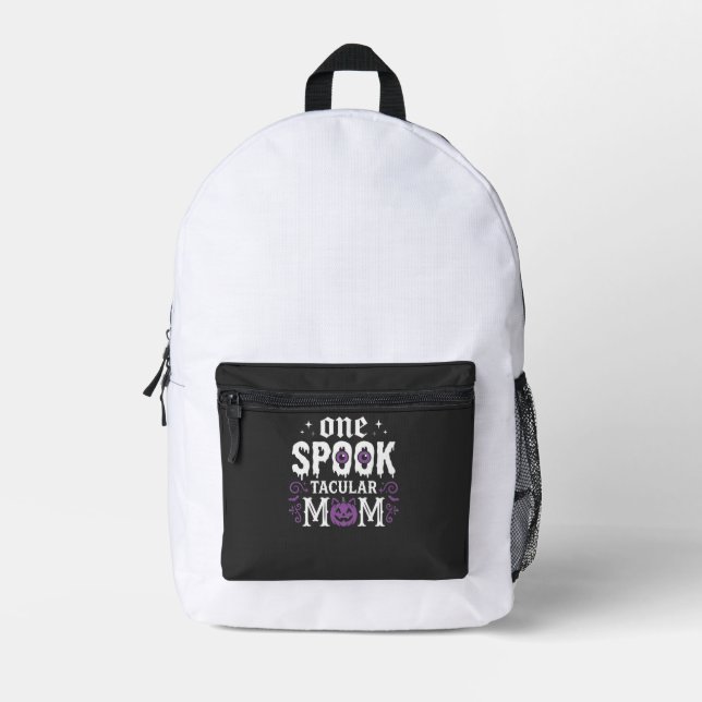 Spooktacular-Mutter-Halloween-Design_1 Bedruckter Rucksack (Vorderseite)