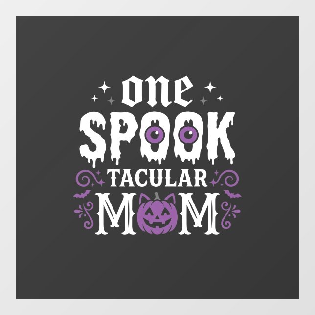 Spooktacular-Mutter-Halloween-Design_1 Fensteraufkleber (Blatt)