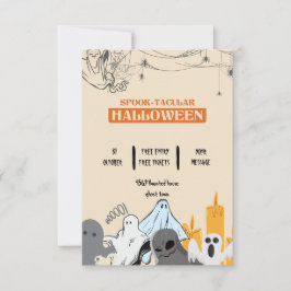 Spooktacular-niedlich-Geister-Halloween-Party Einladung