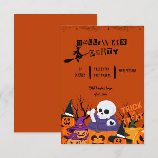 Spooktacular-niedlich-Geister-Halloween-Party Einladung