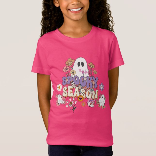Spooktacular Niedlich trendy Ghost T - Shirt (Vorderseite)