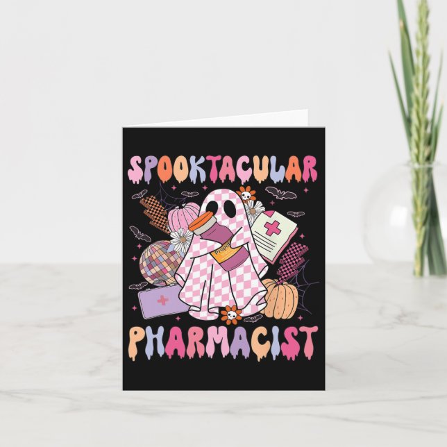 Spooktacular Pharmacy Week Spooky Ghost Karte (Vorderseite)