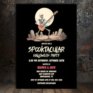 Spooktacular Skeleton Halloween-Party Einladung
