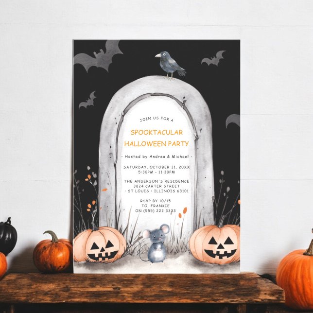 Spooktacular spookular Halloween-Party Einladung (spooktacular halloween party invitation , fully editable , ideal for a family party)