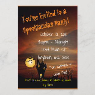 Spooktacular Spuk House Halloween-Party Einladung