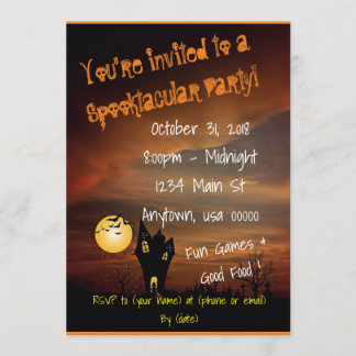 Spooktacular Spuk House Halloween-Party Einladung