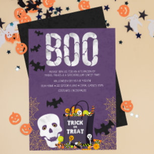 Spooktacular Trick oder Treten Kinder Party laden Einladung